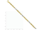 FJC Finejewelers 8.5 Inch 14 kt Two Tone Gold 5.5mm Fancy Link Chain Bracelet