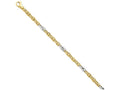 FJC Finejewelers 8.5 Inch 14 kt Two Tone Gold 5.5mm Fancy Link Chain Bracelet