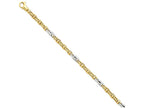 FJC Finejewelers 8.5 Inch 14 kt Two Tone Gold 5.5mm Fancy Link Chain Bracelet