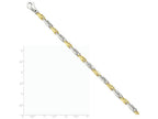 FJC Finejewelers 8 Inch 14 kt Two Tone Gold 5mm Fancy Link Chain Bracelet