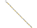 FJC Finejewelers 8 Inch 14 kt Two Tone Gold 5mm Fancy Link Chain Bracelet