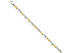 FJC Finejewelers 8 Inch 14 kt Two Tone Gold 5mm Fancy Link Chain Bracelet