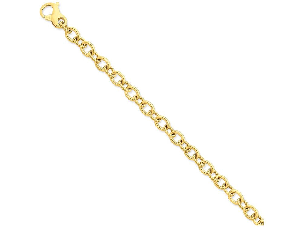 FJC Finejewelers 8.5 Inch 14k Yellow Gold 7.5mm Polished Fancy Link Chain Bracelet