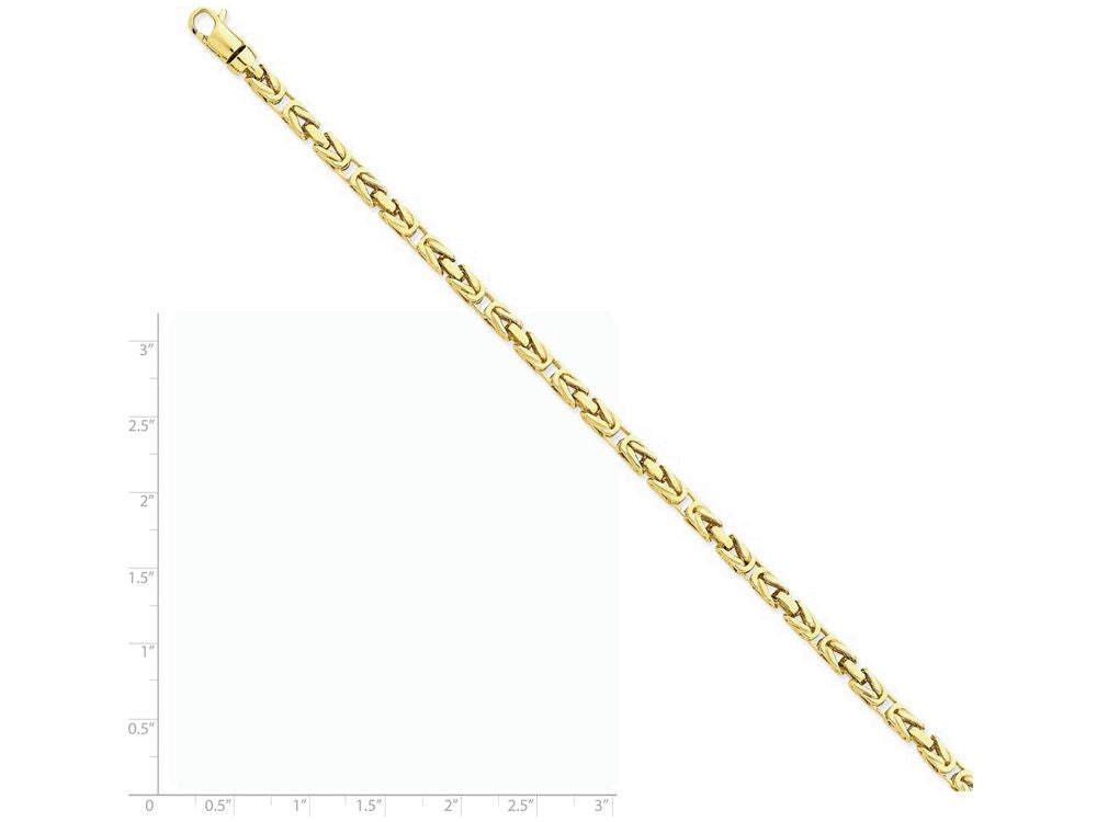 FJC Finejewelers 8.5 Inch 14k Yellow Gold 3.75mm Polished Byzantine Link Chain Bracelet