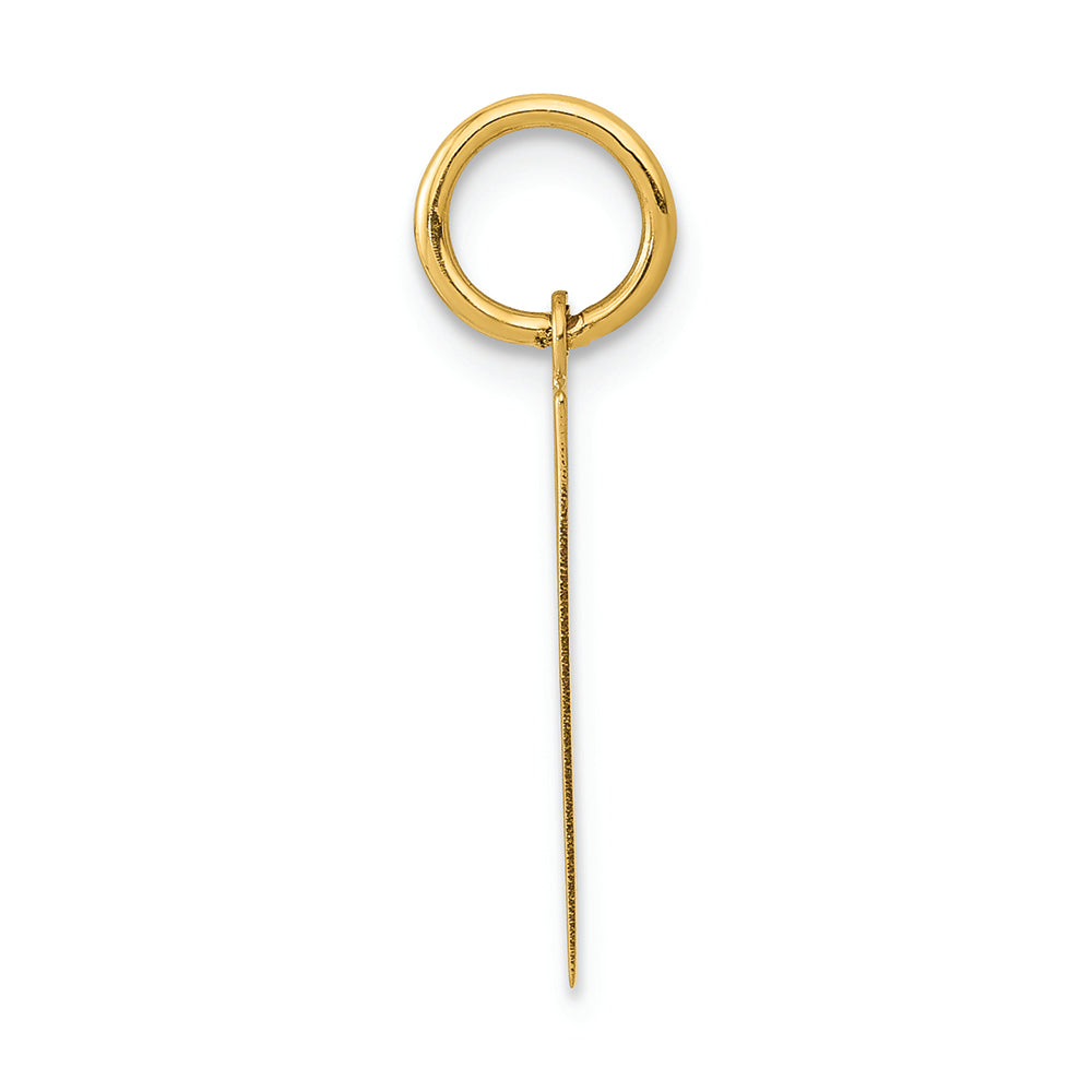 FJC Finejewelers 14k Yellow Gold Medium Polished Number 1 Charm
