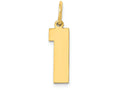 FJC Finejewelers 14k Yellow Gold Medium Polished Number 1 Charm