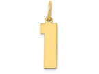 FJC Finejewelers 14k Yellow Gold Medium Polished Number 1 Charm