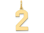FJC Finejewelers 14k Yellow Gold Medium Polished Number 2 Charm