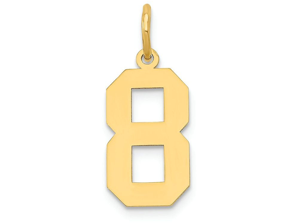 FJC Finejewelers 14k Yellow Gold Medium Polished Number 8 Charm
