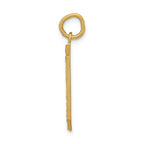 FJC Finejewelers 14k Yellow Gold Casted Large Bright Cut Number 0 Charm