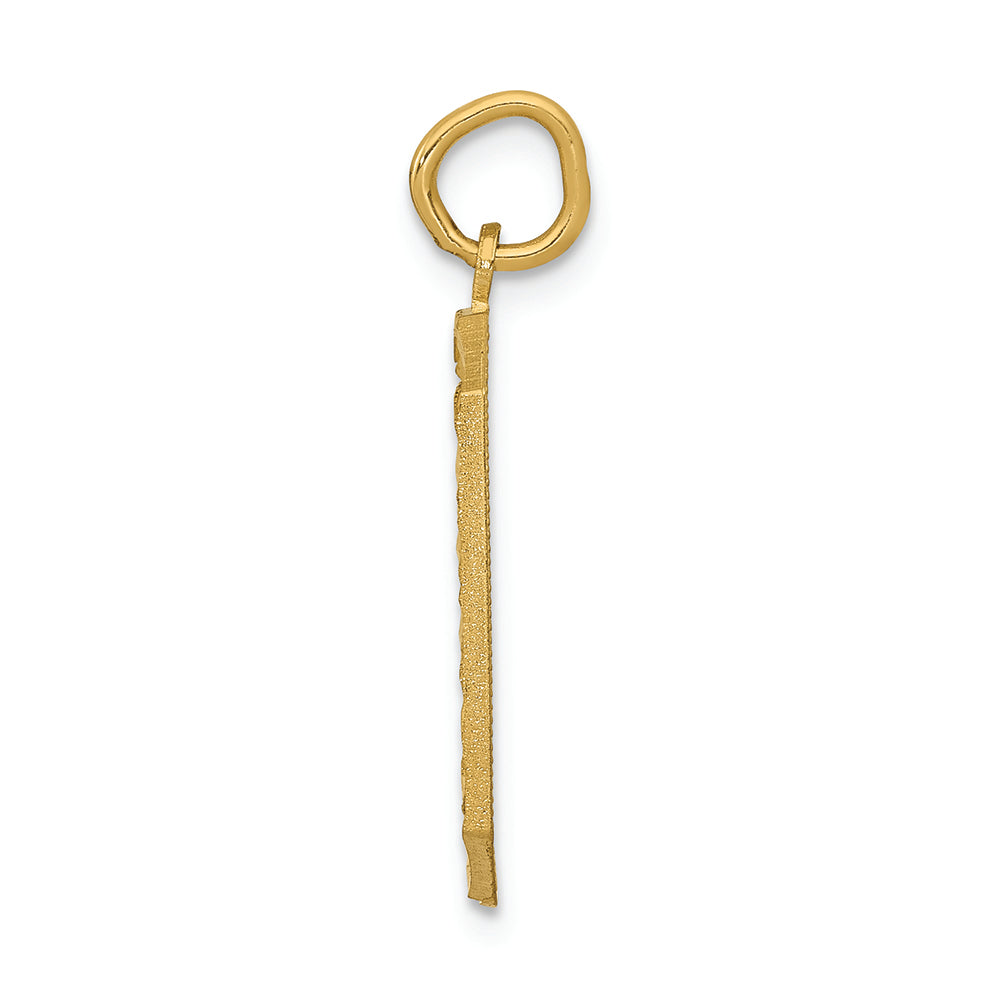 FJC Finejewelers 14k Yellow Gold Casted Large Bright Cut Number 0 Charm