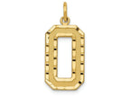 FJC Finejewelers 14k Yellow Gold Casted Large Bright Cut Number 0 Charm