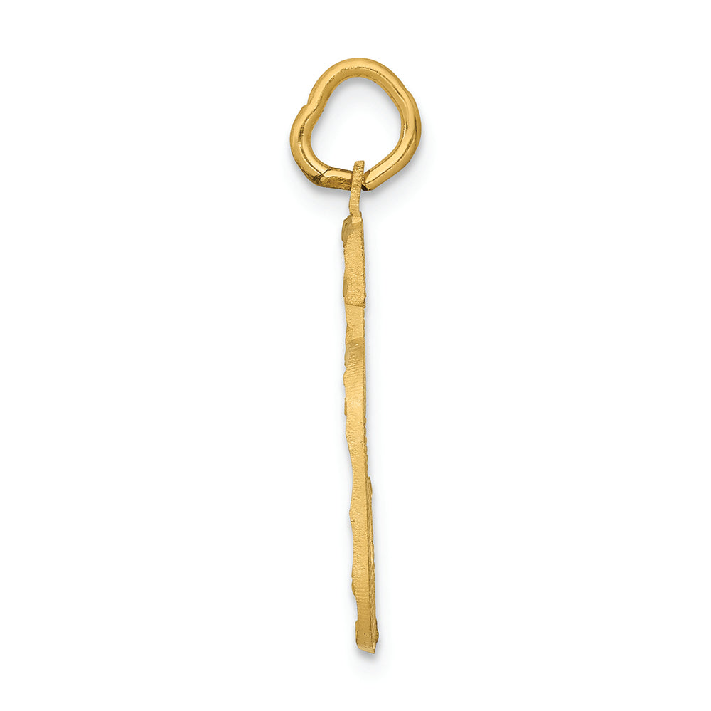 FJC Finejewelers 14k Yellow Gold Casted Large Bright Cut Number 5 Charm