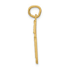 FJC Finejewelers 14k Yellow Gold Casted Large Bright Cut Number 6 Charm