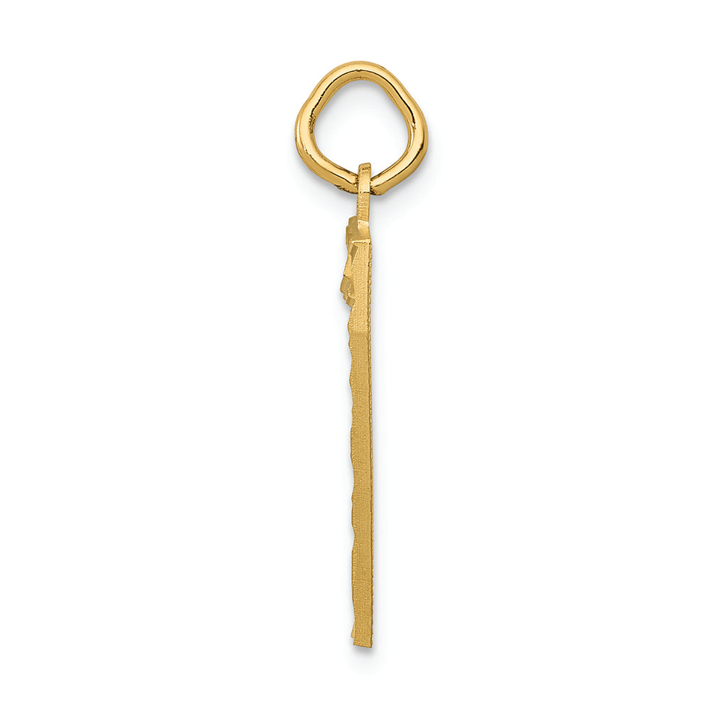 FJC Finejewelers 14k Yellow Gold Casted Large Bright Cut Number 7 Charm