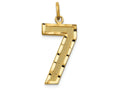 FJC Finejewelers 14k Yellow Gold Casted Large Bright Cut Number 7 Charm