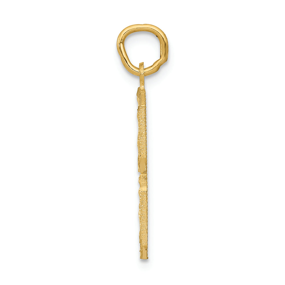 FJC Finejewelers 14k Yellow Gold Casted Large Bright Cut Number 8 Charm