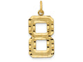 FJC Finejewelers 14k Yellow Gold Casted Large Bright Cut Number 8 Charm