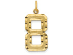 FJC Finejewelers 14k Yellow Gold Casted Large Bright Cut Number 8 Charm