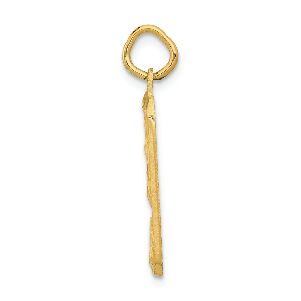 FJC Finejewelers 14k Yellow Gold Casted Large Bright Cut Number 9 Charm