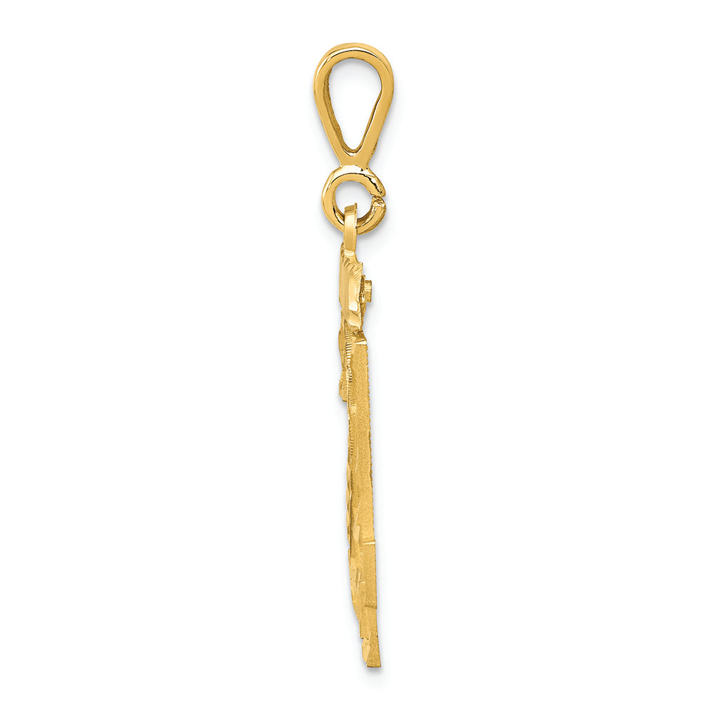 FJC Finejewelers 14k Yellow Gold Large Bright-cut Number 24 Charm