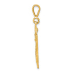 FJC Finejewelers 14k Yellow Gold Large Bright-cut Number 24 Charm