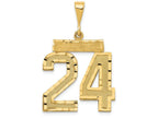 FJC Finejewelers 14k Yellow Gold Large Bright-cut Number 24 Charm