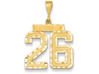 FJC Finejewelers 14k Yellow Gold Large Bright Cut Number 26 Charm