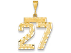 FJC Finejewelers 14k Yellow Gold Large Bright Cut Number 27 Charm