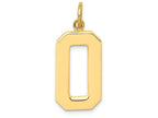 FJC Finejewelers 14k Yellow Gold Casted Large Polished Number 0 Charm