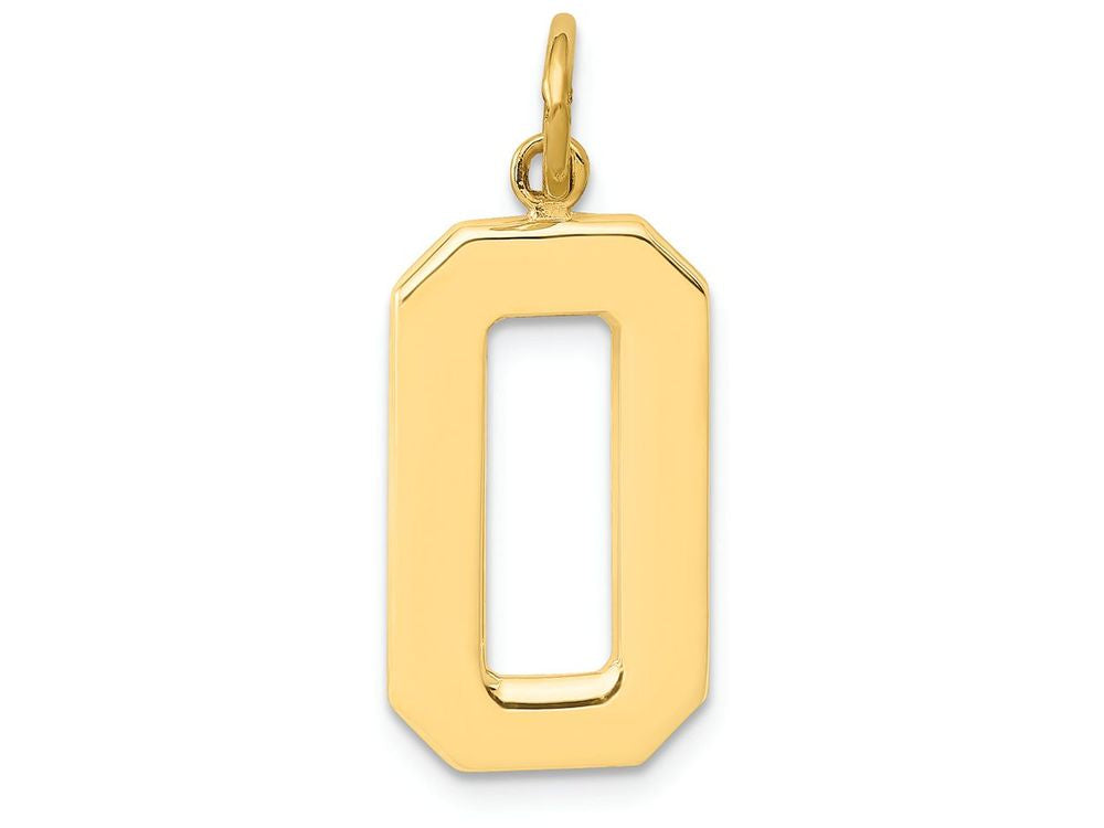 FJC Finejewelers 14k Yellow Gold Casted Large Polished Number 0 Charm