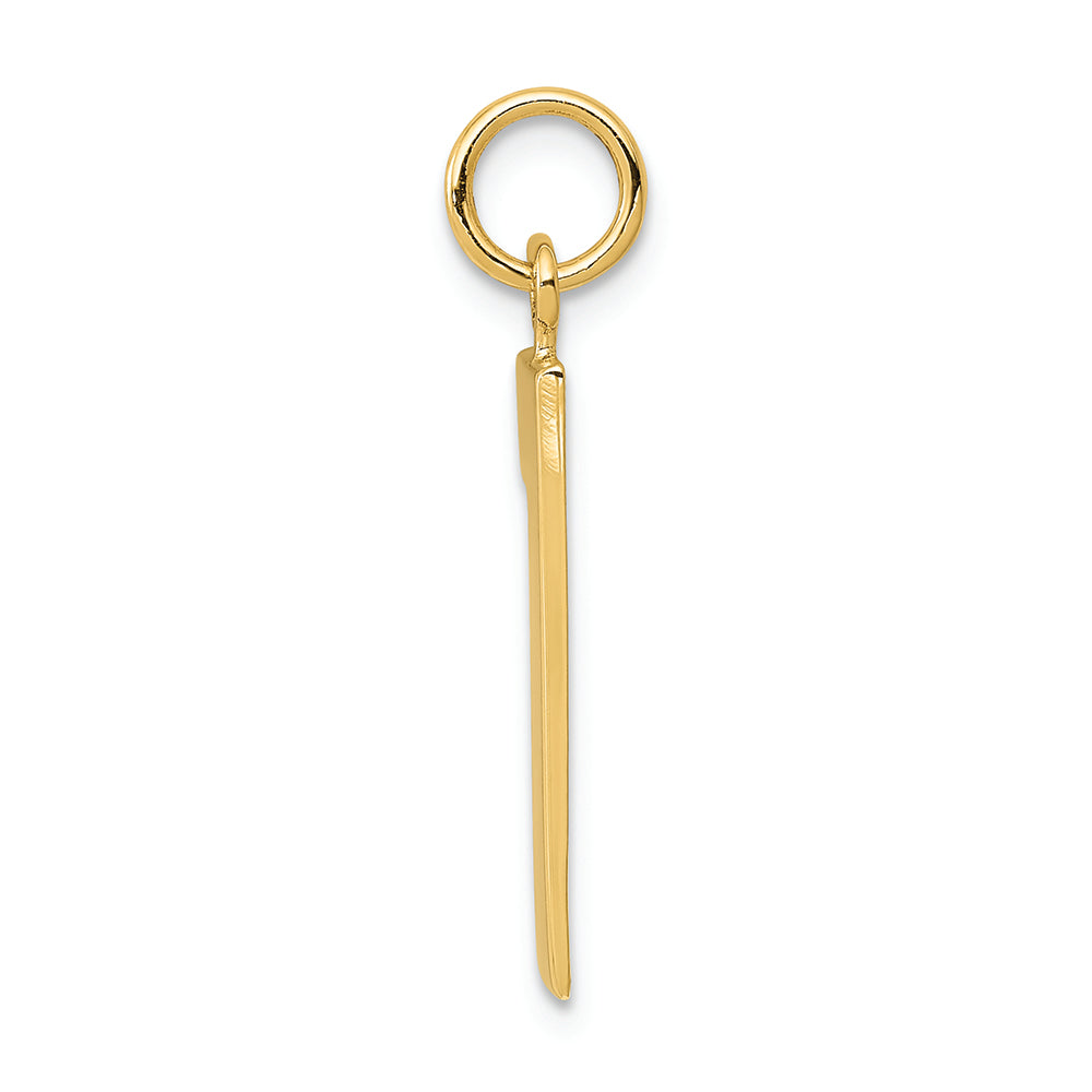 FJC Finejewelers 14k Yellow Gold Casted Large Polished Number 1 Charm