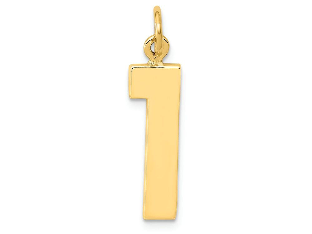 FJC Finejewelers 14k Yellow Gold Casted Large Polished Number 1 Charm