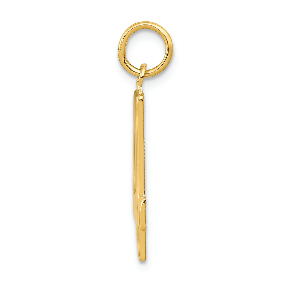 FJC Finejewelers 14k Yellow Gold Casted Large Polished Number 4 Charm