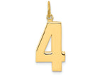 FJC Finejewelers 14k Yellow Gold Casted Large Polished Number 4 Charm