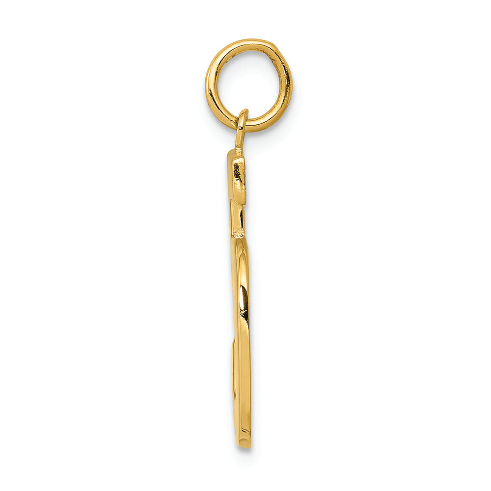 FJC Finejewelers 14k Yellow Gold Casted Large Polished Number 5 Charm