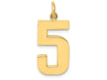 FJC Finejewelers 14k Yellow Gold Casted Large Polished Number 5 Charm