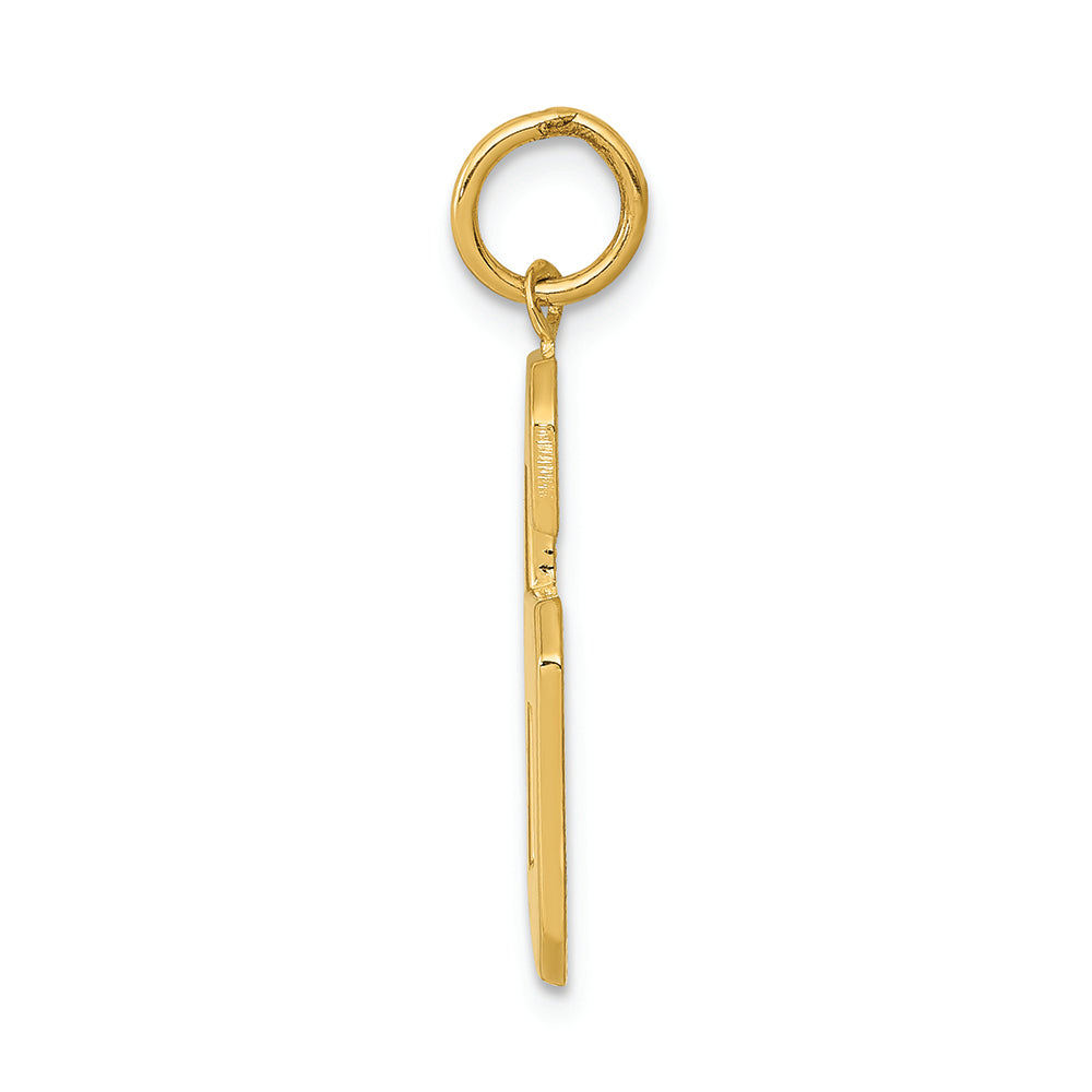 FJC Finejewelers 14k Yellow Gold Casted Large Polished Number 6 Charm