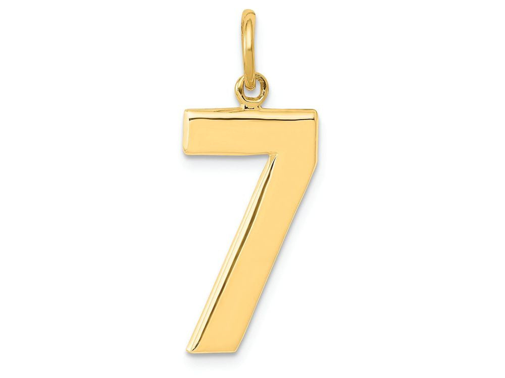 FJC Finejewelers 14k Yellow Gold Casted Large Polished Number 7 Charm