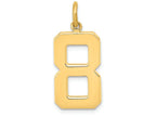 FJC Finejewelers 14k Yellow Gold Casted Large Polished Number 8 Charm