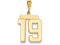FJC Finejewelers 14k Yellow Gold Large Polished Number 19 Charm