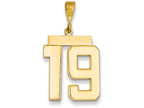 FJC Finejewelers 14k Yellow Gold Large Polished Number 19 Charm