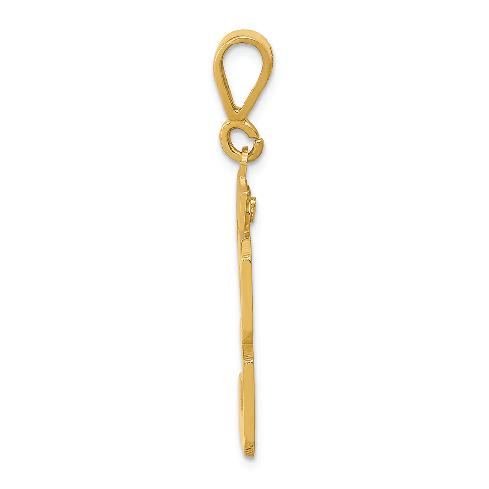 FJC Finejewelers 14k Yellow Gold Large Polished Number 33 Charm