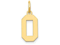 FJC Finejewelers 14k Yellow Gold Small Polished Number 0 Charm