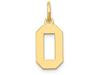 FJC Finejewelers 14k Yellow Gold Small Polished Number 0 Charm