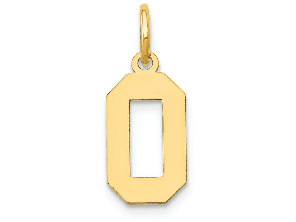 FJC Finejewelers 14k Yellow Gold Small Polished Number 0 Charm