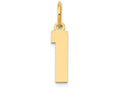 FJC Finejewelers 14k Yellow Gold Small Polished Number 1 Charm