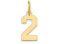FJC Finejewelers 14k Yellow Gold Small Polished Number 2 Charm