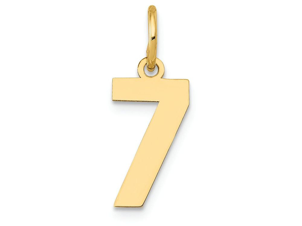 FJC Finejewelers 14k Yellow Gold Small Polished Number 7 Charm
