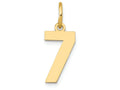 FJC Finejewelers 14k Yellow Gold Small Polished Number 7 Charm